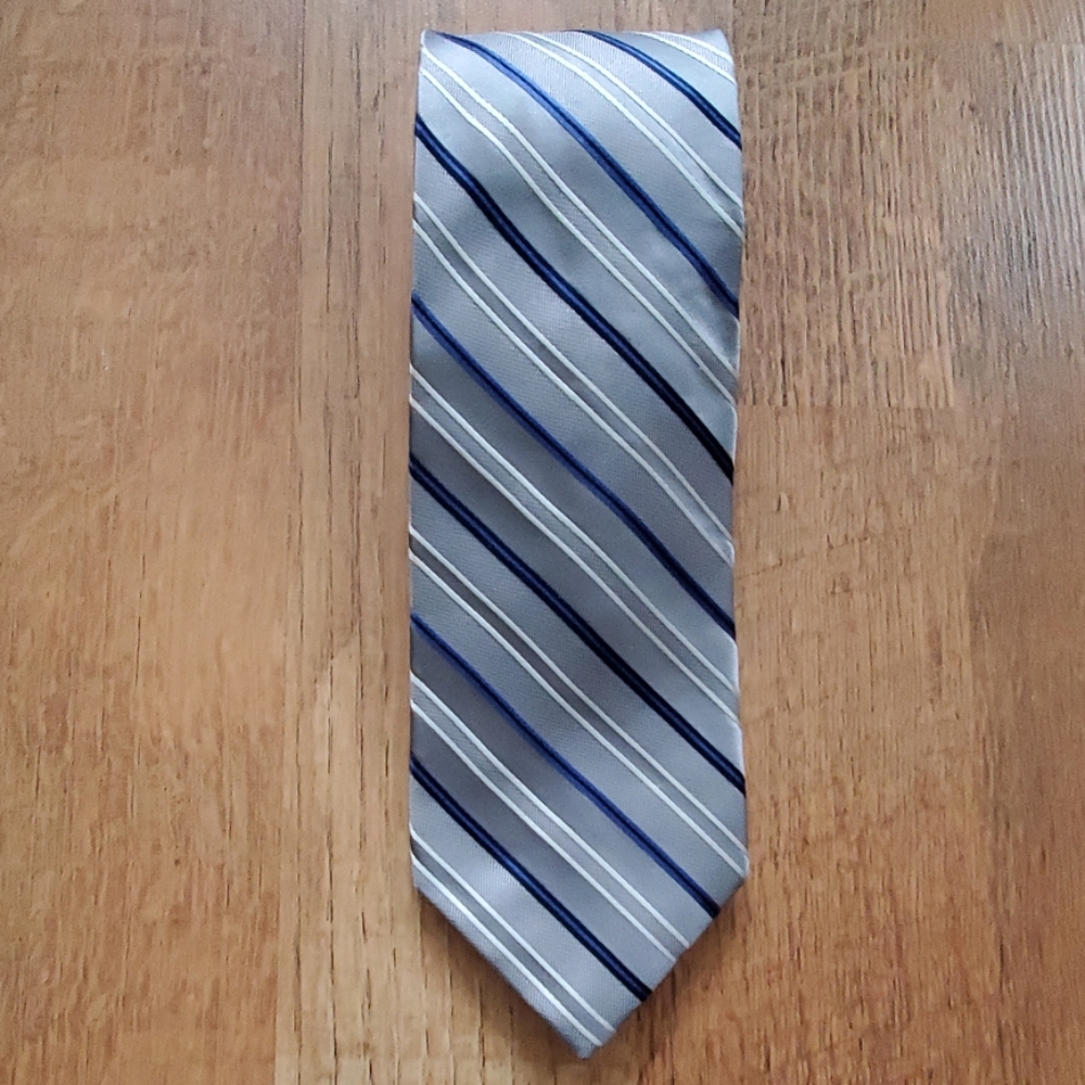 Chaps grey/navy‎ silk tie